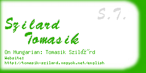 szilard tomasik business card